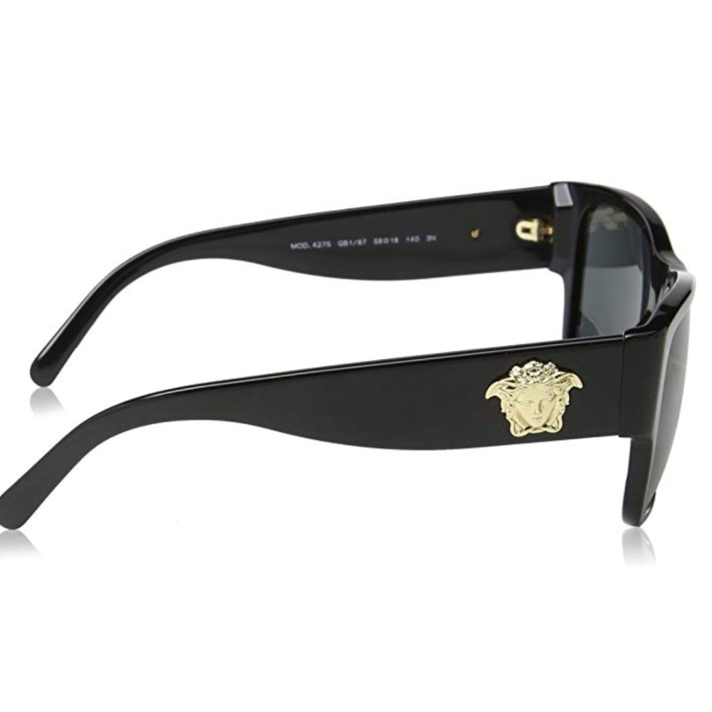 Versace Sunglasses Black w/ Gold Emblem - Picture 3 of 6